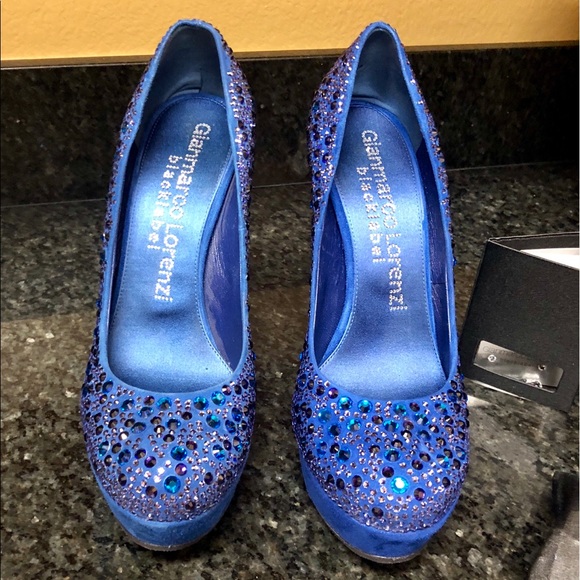 Gianmarco Lorenzi blue crystal heels 38 - Picture 11 of 16